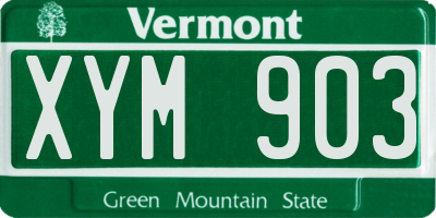 VT license plate XYM903