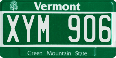 VT license plate XYM906
