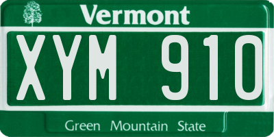 VT license plate XYM910