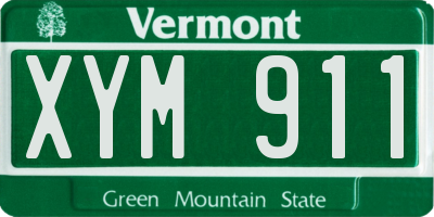 VT license plate XYM911