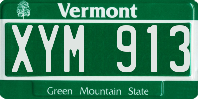 VT license plate XYM913