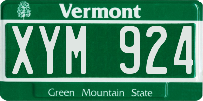 VT license plate XYM924