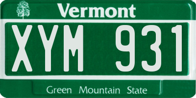 VT license plate XYM931