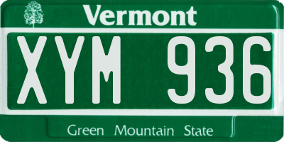 VT license plate XYM936
