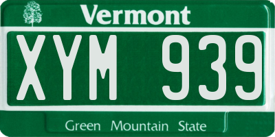 VT license plate XYM939