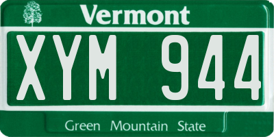VT license plate XYM944