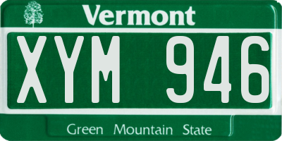 VT license plate XYM946