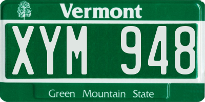 VT license plate XYM948