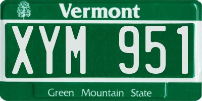 VT license plate XYM951