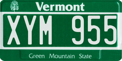 VT license plate XYM955