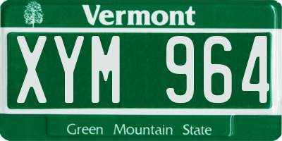 VT license plate XYM964