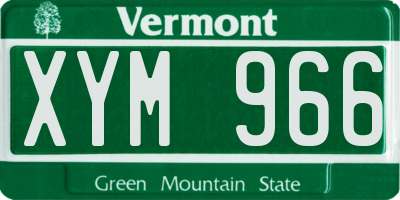 VT license plate XYM966