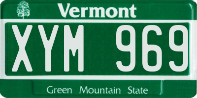VT license plate XYM969