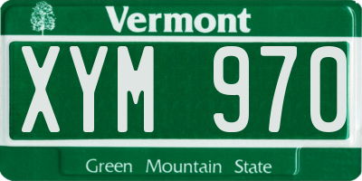 VT license plate XYM970