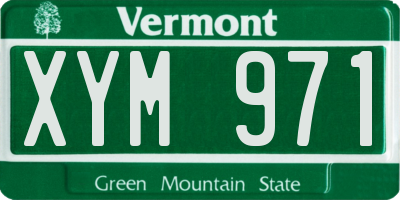 VT license plate XYM971