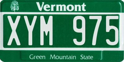 VT license plate XYM975