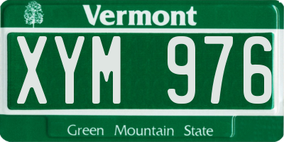 VT license plate XYM976