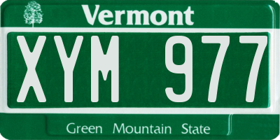 VT license plate XYM977