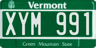 VT license plate XYM991