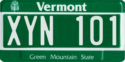 VT license plate XYN101