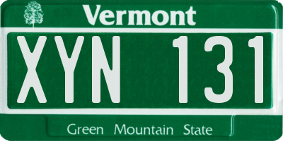 VT license plate XYN131