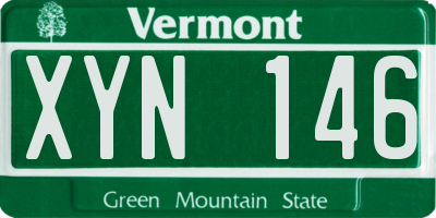 VT license plate XYN146