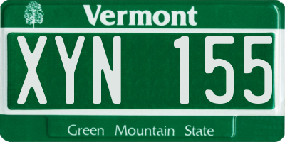 VT license plate XYN155