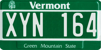 VT license plate XYN164