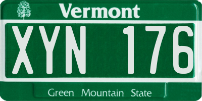 VT license plate XYN176