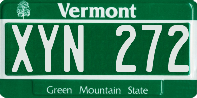 VT license plate XYN272