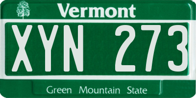 VT license plate XYN273