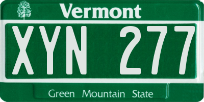 VT license plate XYN277