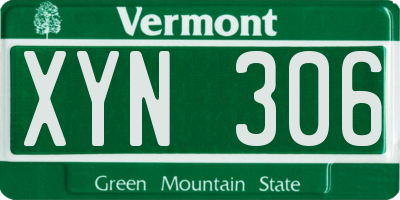 VT license plate XYN306