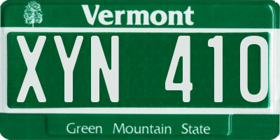 VT license plate XYN410