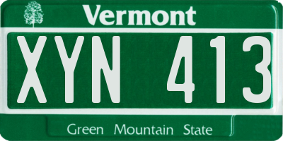 VT license plate XYN413