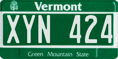 VT license plate XYN424