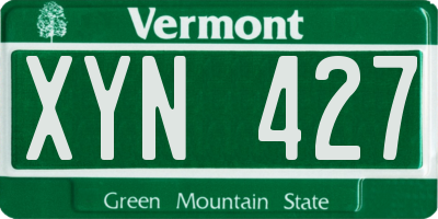 VT license plate XYN427