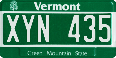 VT license plate XYN435