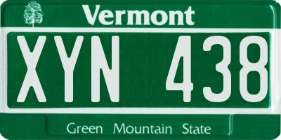 VT license plate XYN438