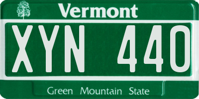 VT license plate XYN440