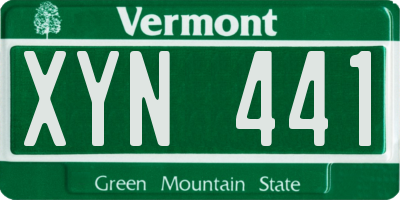 VT license plate XYN441
