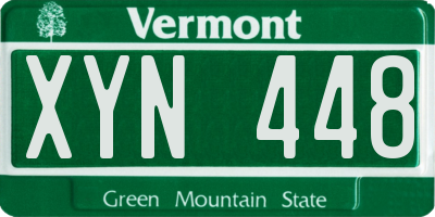 VT license plate XYN448