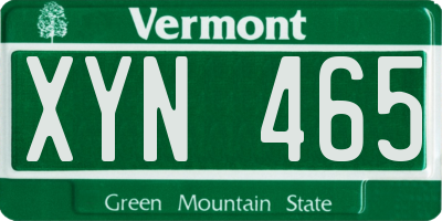 VT license plate XYN465