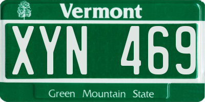 VT license plate XYN469