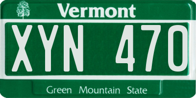 VT license plate XYN470