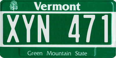 VT license plate XYN471