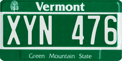 VT license plate XYN476