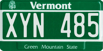 VT license plate XYN485