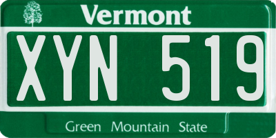 VT license plate XYN519