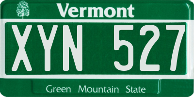 VT license plate XYN527